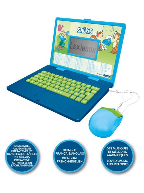 Los Pitufos puertoátil Educativo Bilingüe con 124 actividades (EN/FR) - Kiabi