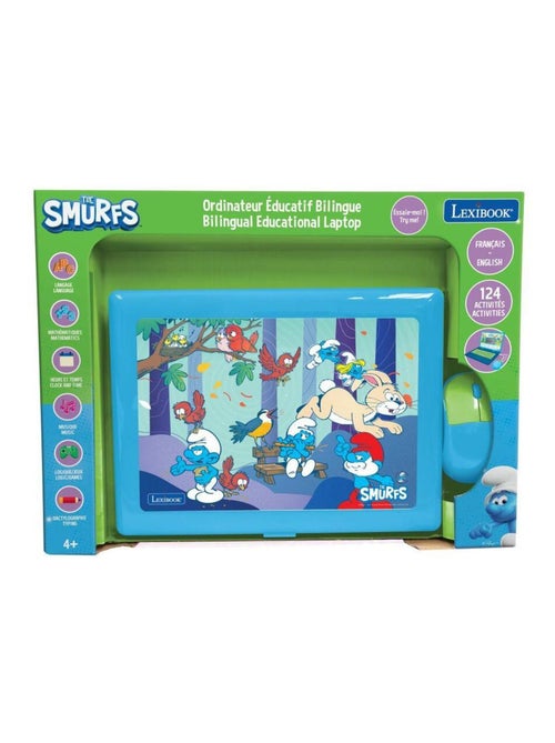 Los Pitufos puertoátil Educativo Bilingüe con 124 actividades (EN/FR) - Kiabi