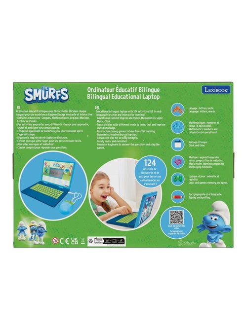 Los Pitufos puertoátil Educativo Bilingüe con 124 actividades (EN/FR) - Kiabi