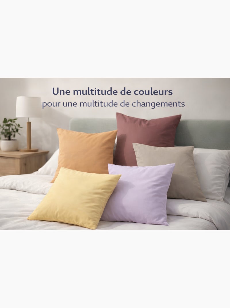 Lot de 8 fundas de almohada de algodón couleurs aléatoires promo linge Multicolor - Kiabi