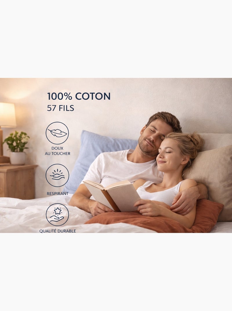 Lot de 8 fundas de almohada de algodón couleurs aléatoires promo linge Multicolor - Kiabi