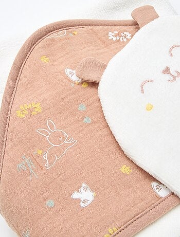 Lote capa de baño + manopla 'Petit Béguin'