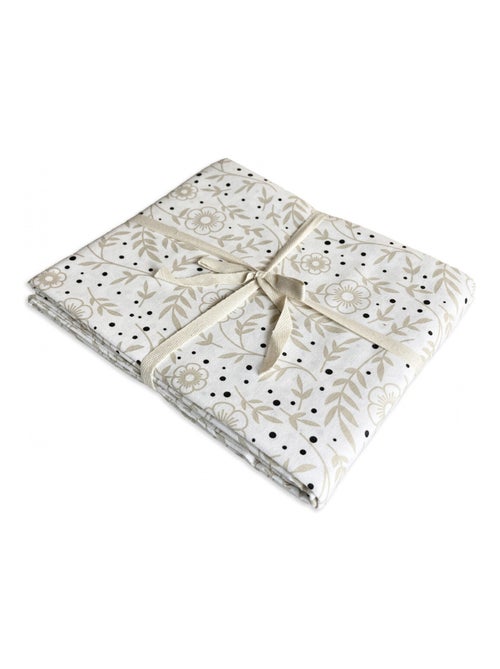 Lote de 1 mantel cuadrado + 2 servilletas con estampado floral - Kiabi