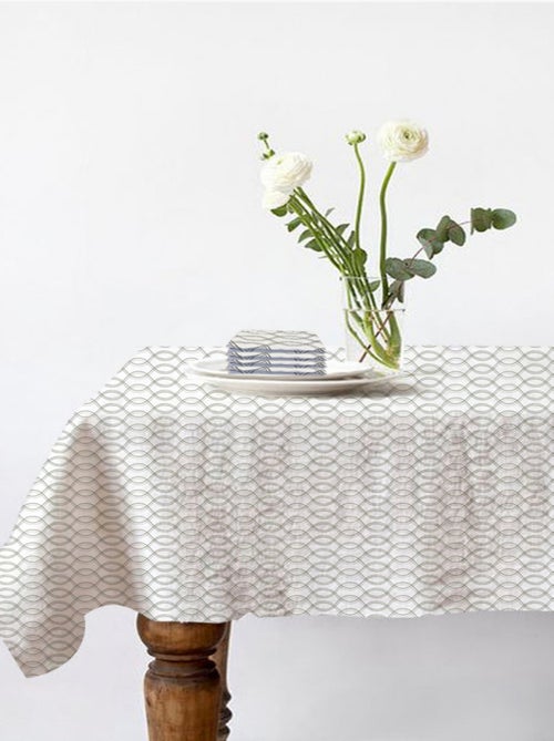 Lote de 1 mantel rectangular + 4 servilletas con estampado geométrico - Kiabi
