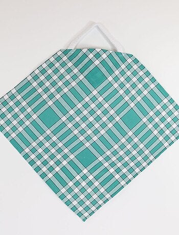 Lote de 10 baberos de algodón con estampado de cuadros vichy CLEAN
