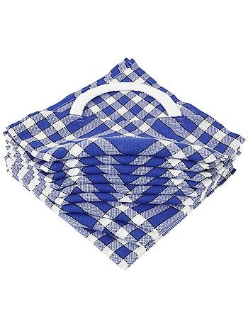 Lote de 10 baberos de algodón con estampado de cuadros vichy CLEAN