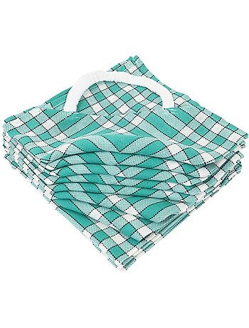 Lote de 10 baberos de algodón con estampado de cuadros vichy CLEAN