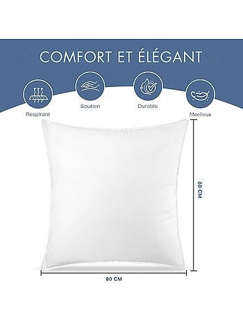 Lote de 2 almohadas de poliéster promo linge