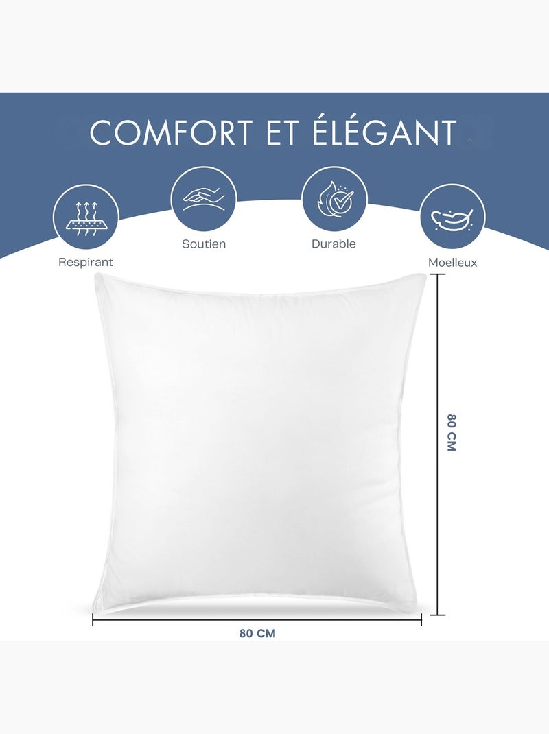 Lote de 2 Almohadas de Poliéster PROMO LINGE Blanco - Kiabi