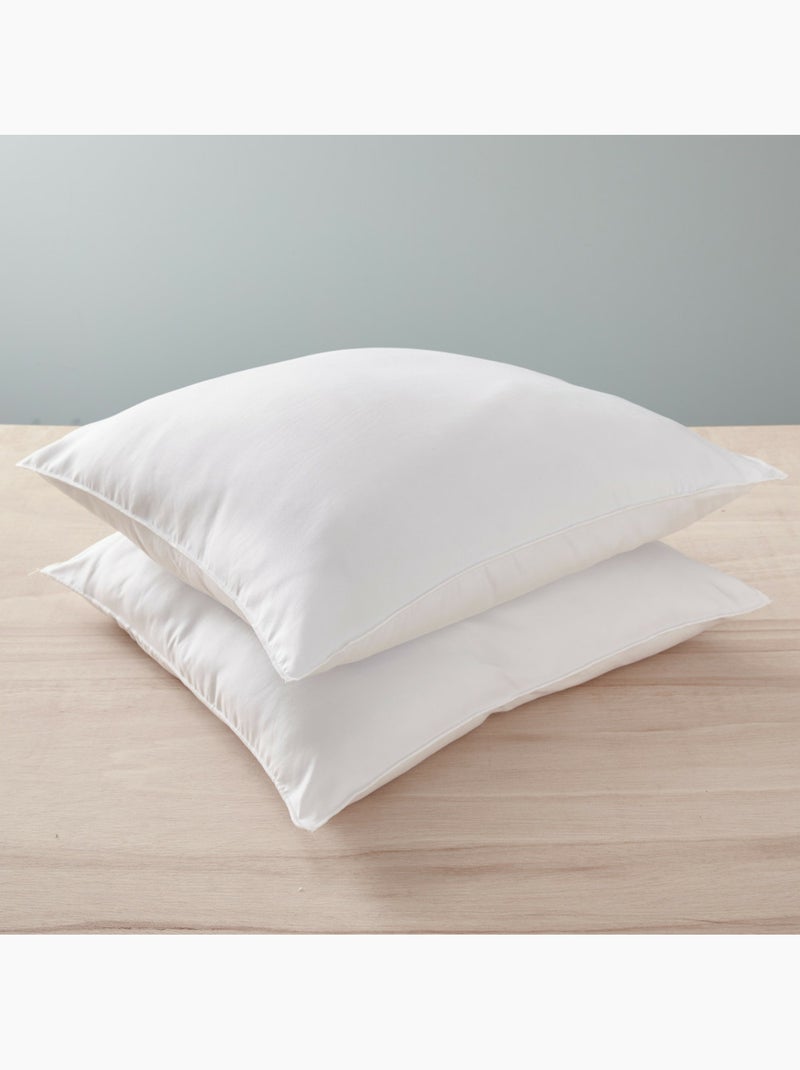 Lote de 2 almohadas douceur 60 x 60 cm – antiácaros soft & care – blanrêve Blanco - Kiabi