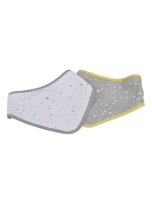 Lote de 2 baberos bandana estrellas - Kiabi