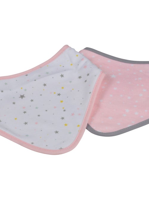 Lote de 2 baberos bandana estrellas - Kiabi