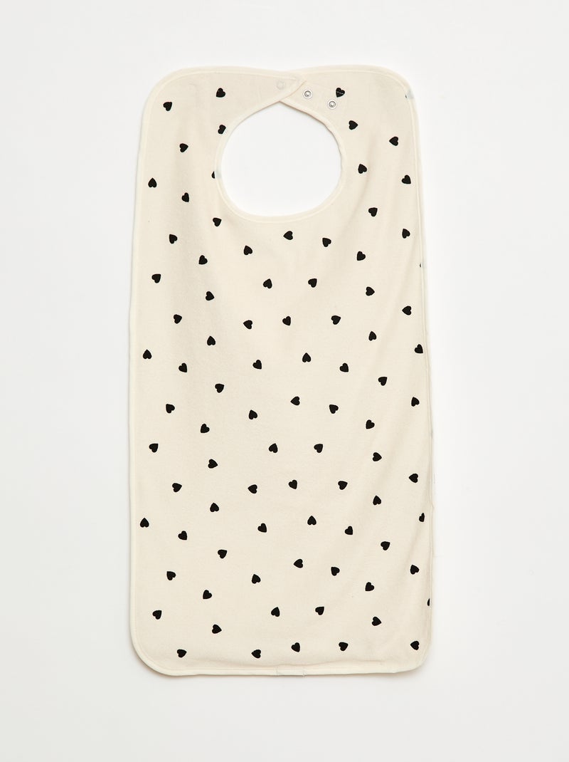 Lote de 2 baberos grandes de rizo - So Easy Beige - Kiabi