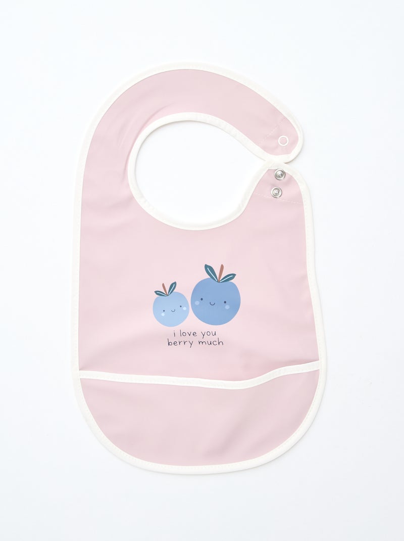 Lote de 2 baberos impermeables con estampado Purpura - Kiabi