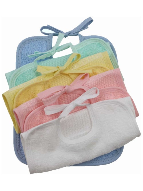 Lote de 2 baberos para bordar BAIDA en tela Aida – personalizables - Kiabi Lote de 2 baberos para bordar BAIDA en tela Aida – personalizables - Kiabi