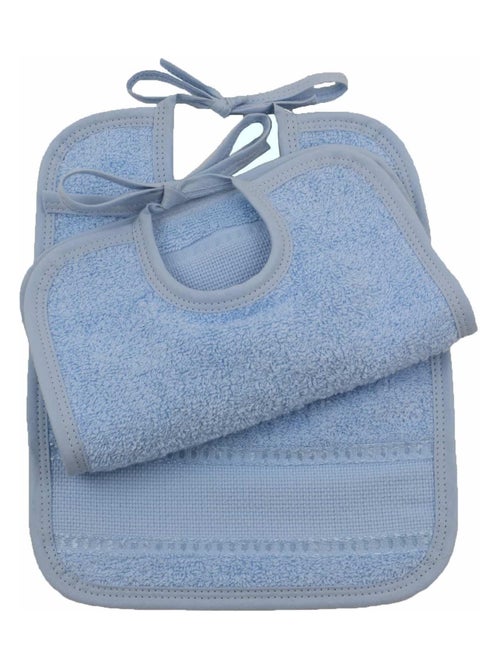 Lote de 2 baberos para bordar BAIDA en tela Aida – personalizables - Kiabi Lote de 2 baberos para bordar BAIDA en tela Aida – personalizables - Kiabi