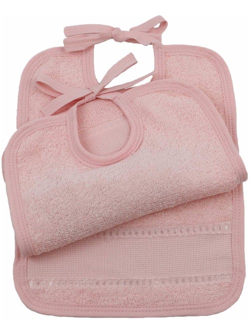 Lote de 2 baberos para bordar BAIDA en tela Aida – personalizables - Kiabi Lote de 2 baberos para bordar BAIDA en tela Aida – personalizables - Kiabi