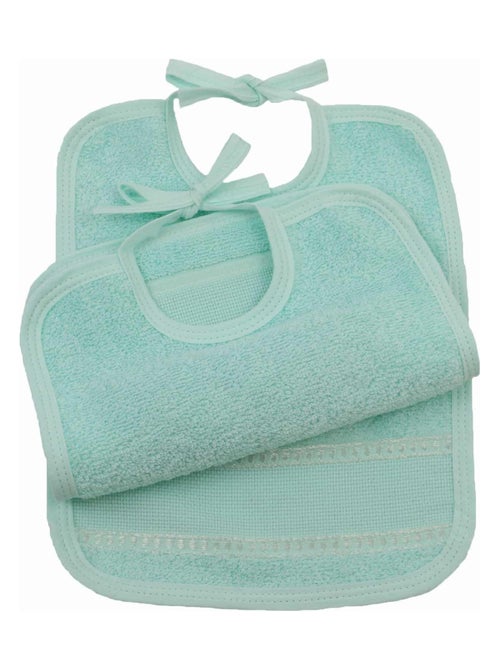 Lote de 2 baberos para bordar BAIDA en tela Aida – personalizables - Kiabi Lote de 2 baberos para bordar BAIDA en tela Aida – personalizables - Kiabi