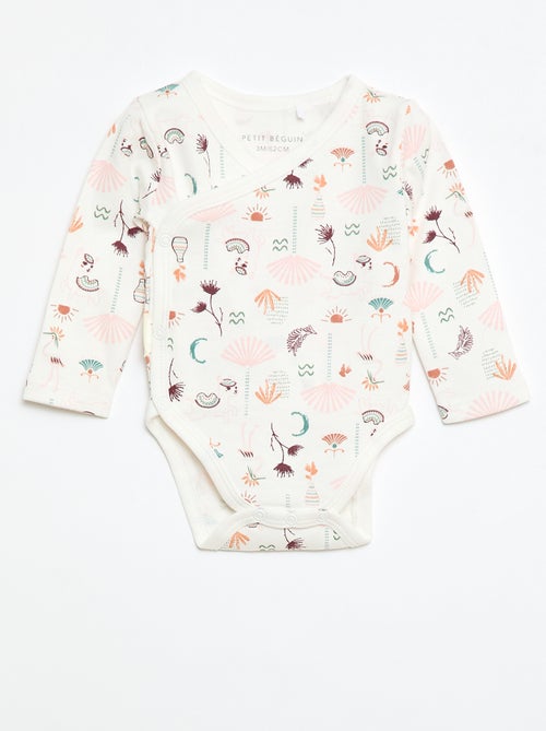 Lote de 2 bodies cruzados 'Petit Beguin' - Kiabi