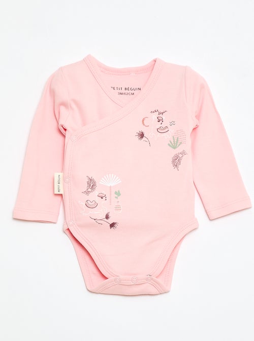 Lote de 2 bodies cruzados 'Petit Beguin' - Kiabi