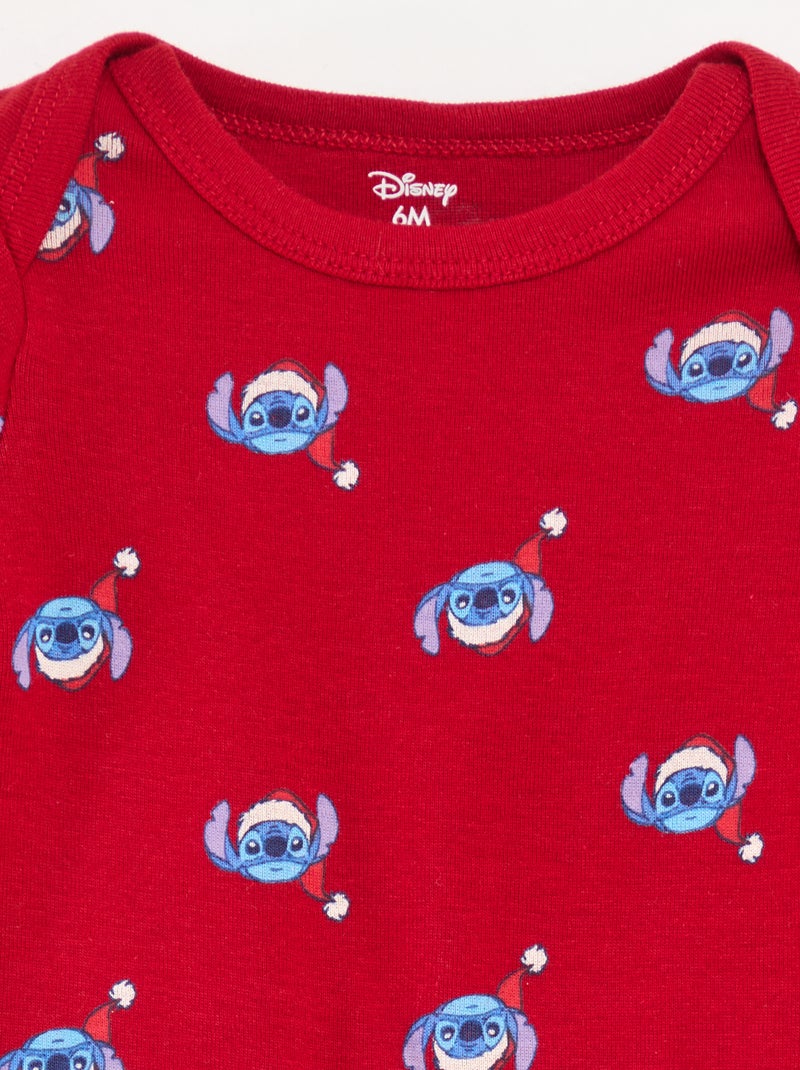 Lote de 2 bodies 'Stitch' 'Disney' Rojo - Kiabi
