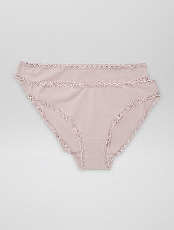 Pack de 2 braguitas de algodón