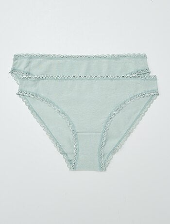 Pack de 2 braguitas de algodón