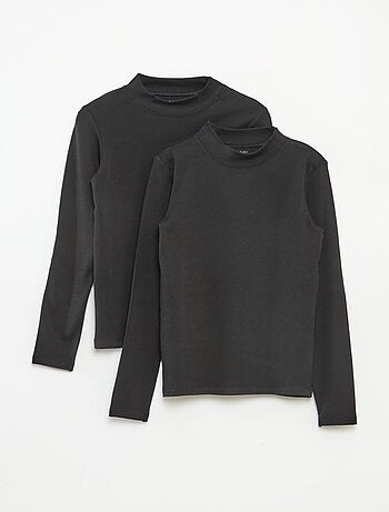 Lote de 2 camisetas de cuello alto