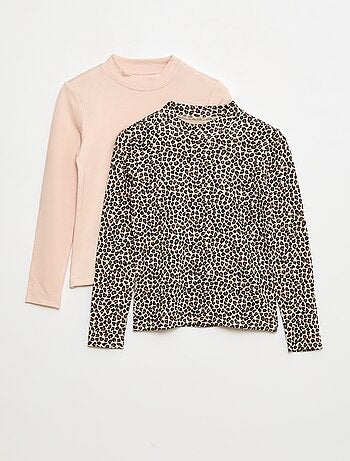 Lote de 2 camisetas de cuello alto