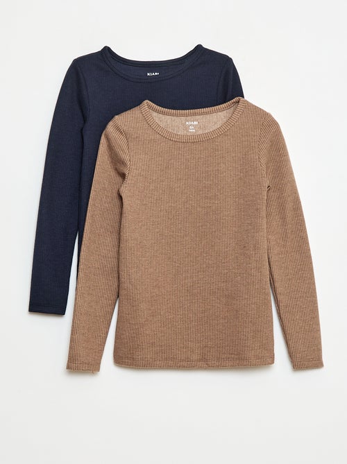 Lote de 2 camisetas de punto termorregulador - Kiabi