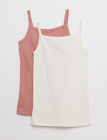 Lote de 2 camisetas de tirantes de algodón
