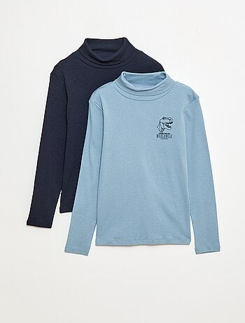 Lote de 2 camisetas interiores de cuello alto