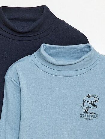Lote de 2 camisetas interiores de cuello alto