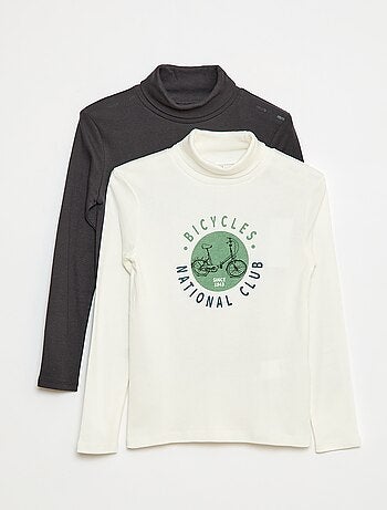 Lote de 2 camisetas interiores de cuello alto