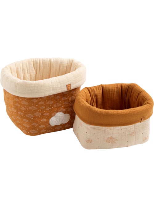 Lote de 2 cestas dobles de gasa de - SAUTHON - Kiabi