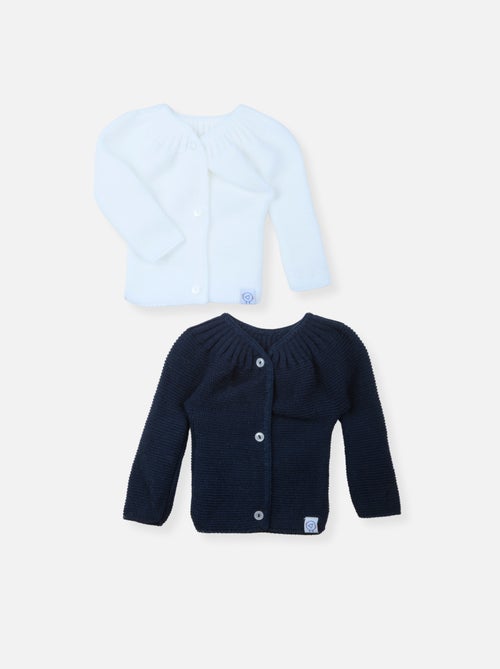 Lote de 2 chaquetas de punto de bebé - Kiabi