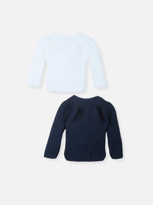 Lote de 2 chaquetas de punto de bebé - Kiabi
