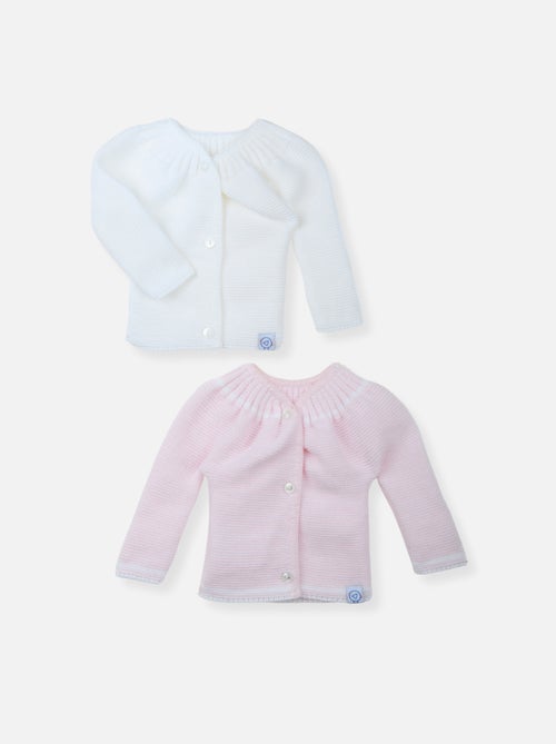 Lote de 2 chaquetas de punto de bebé - Kiabi