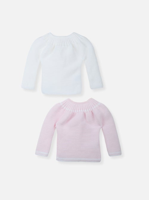 Lote de 2 chaquetas de punto de bebé - Kiabi