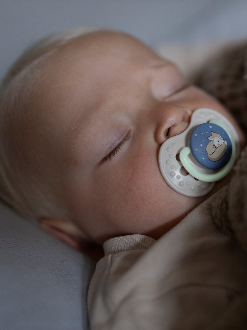 Lote de 2 chupetes dinámicos difrax lovi noche & día | Difrax Rosa - Kiabi