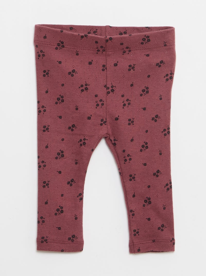 Lote de 2 conjuntos camiseta + leggings - 2 piezas Rojo - Kiabi