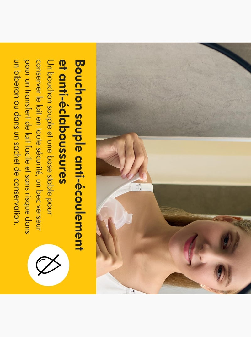 Lote de 2 copas colectoras de leche materna medela - copas de lactancia discretas de silicona sin Transparente - Kiabi