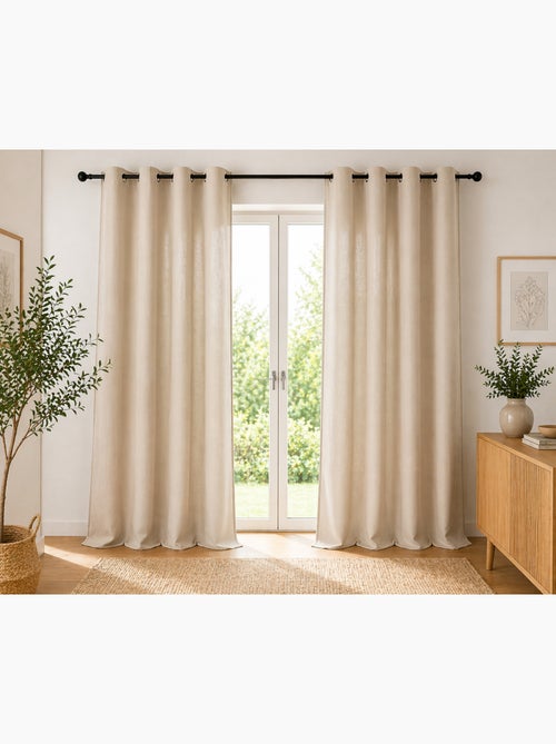 Lote de 2 cortinas 100% algodón prelavado – kala - Kiabi Lote de 2 cortinas 100% algodón prelavado – kala - Kiabi