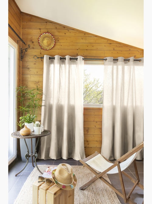 Lote de 2 cortinas 100% algodón prelavado – kala - Kiabi Lote de 2 cortinas 100% algodón prelavado – kala - Kiabi