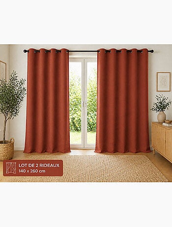 Lote de 2 cortinas 100% algodón prelavado – kala