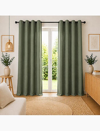 Lote de 2 cortinas 100% algodón prelavado – kala