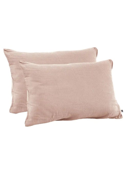 Lote de 2 fundas de almohada - doble gasa de algodón - gaïa - Kiabi Lote de 2 fundas de almohada - doble gasa de algodón - gaïa - Kiabi