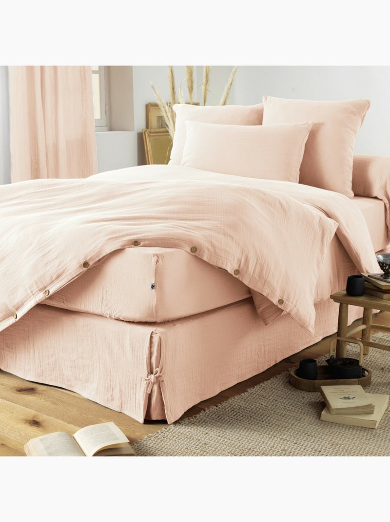 Lote de 2 fundas de almohada - doble gasa de algodón - gaïa Rosa - Kiabi