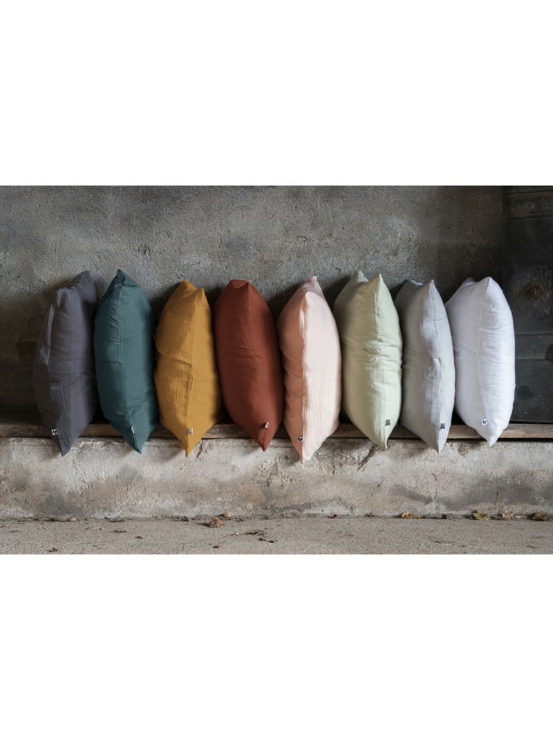 Lote de 2 fundas de almohada - doble gasa de algodón - gaïa Rosa - Kiabi