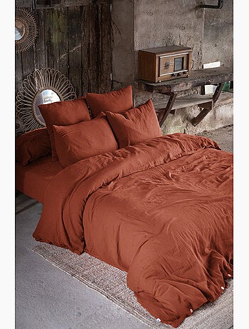 Lote de 2 fundas de almohada – doble gasa de algodón – gaïa